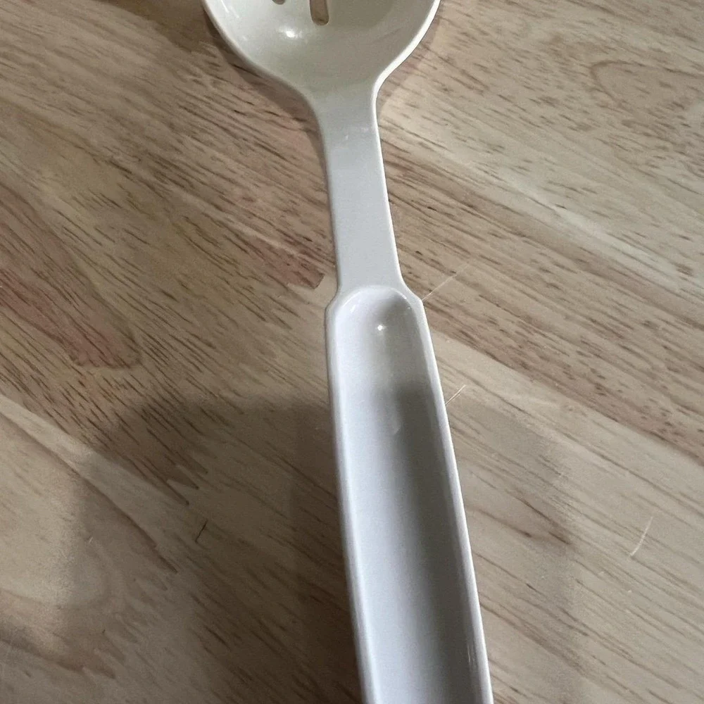 Vintage Ekco Tan Slotted Serving Spoon  11